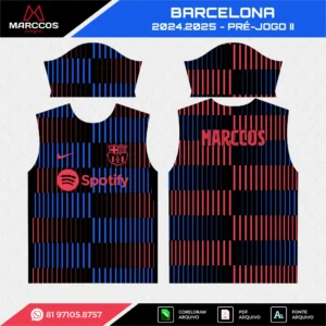 Arte Vetor Camisa Barcelona Pré Jogo 2024.2025