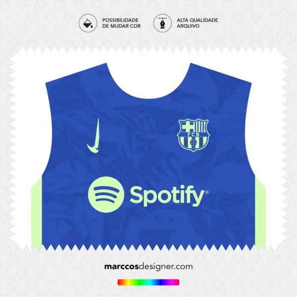 Arte Vetor Camisa Barcelona Pré-Jogo 2024.2025