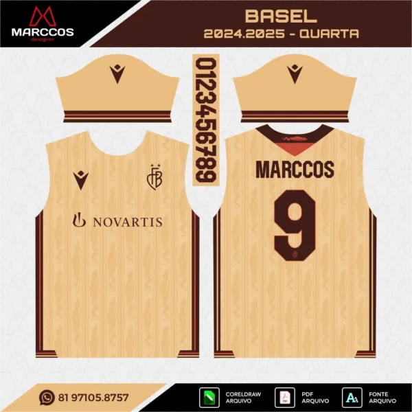 Arte Vetor Quarta Camisa Baseal 2024.2025