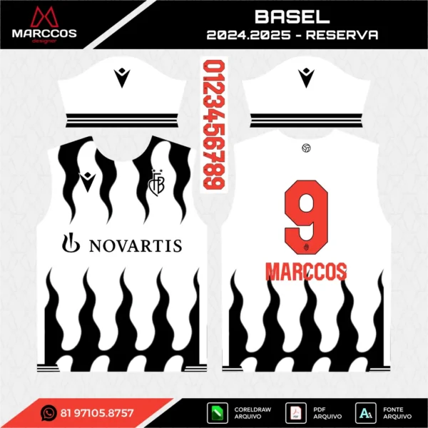 Arte Vetor Camisa Baseal Reserva 2024.2025