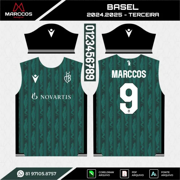 Arte Vetor Terceira Camisa Baseal 2024.2025