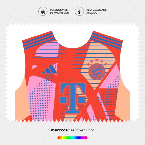 Arte Vetor Camisa Bayern de Munique Goleiro 2024.2025