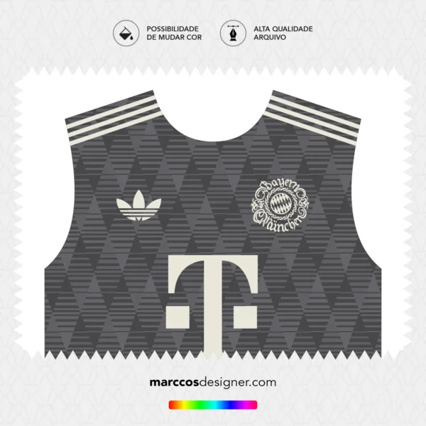 Arte Vetor Camisa Bayern de Munique Oktoberfest 2024.2025