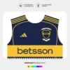 Arte Vetor Camisa Boca Juniors Titular 2025.2026 Arte Vetor Camisa Boca Juniors Titular 2025.2026