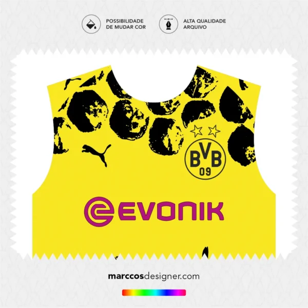 Arte Vetor Camisa Borussia Dortmund Mundial de Clubes 2025