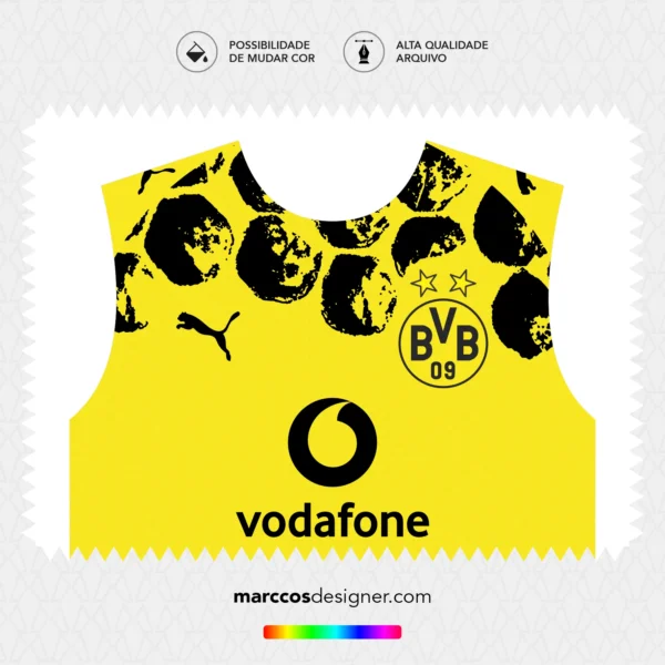 Arte Vetor Camisa Borussia Dortmund Mundial de Clubes 2025
