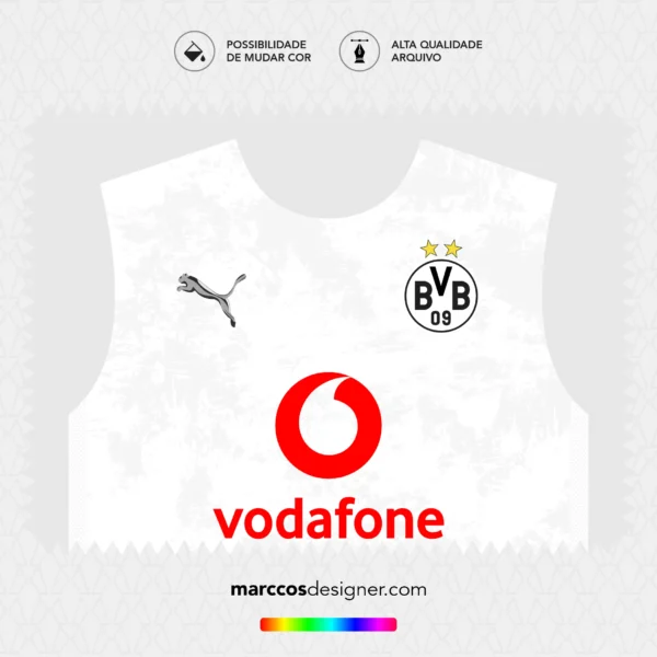 Arte Vetor Terceira Camisa Borussia Dortmund 2025.2026