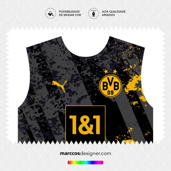 Arte Vetor Camisa Borussia Yellobru