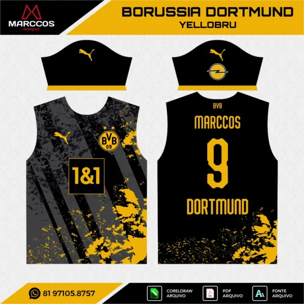 Arte Vetor Camisa Borussia Yellobru