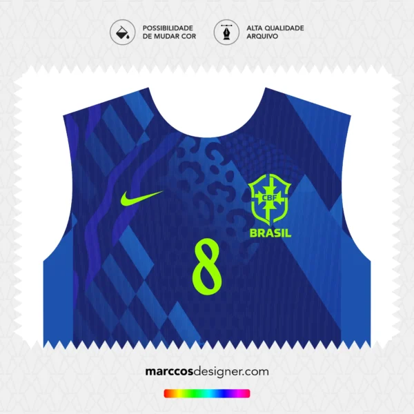 Arte Vetor Camisa Brasil Titular 2025.2026 - Feminino