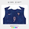 Arte Vetor Camisa França Feminina Titular 2025.2026 Arte Vetor Camisa França Feminina Titular 2025.2026