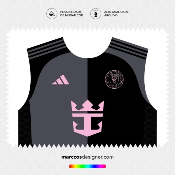 Arte Vetor Camisa Inter Miami Reserva 2025.2026