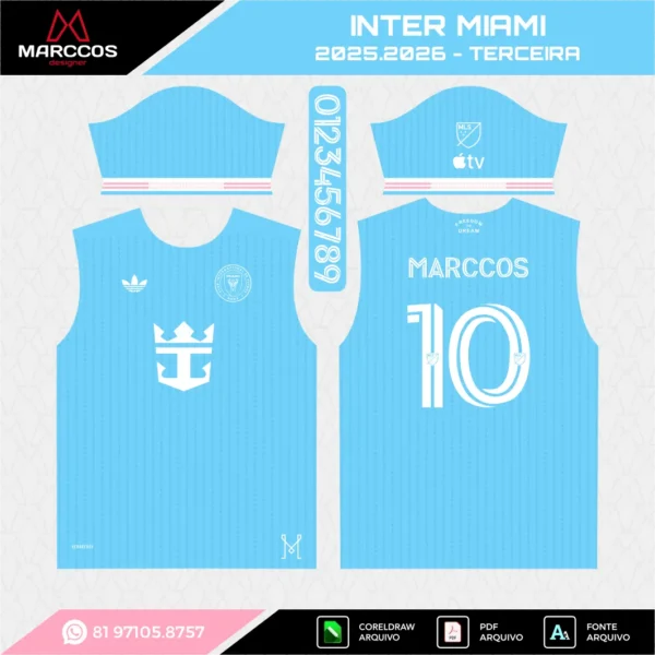 Arte Vetor Terceira Camisa Inter Miami 2025.2026