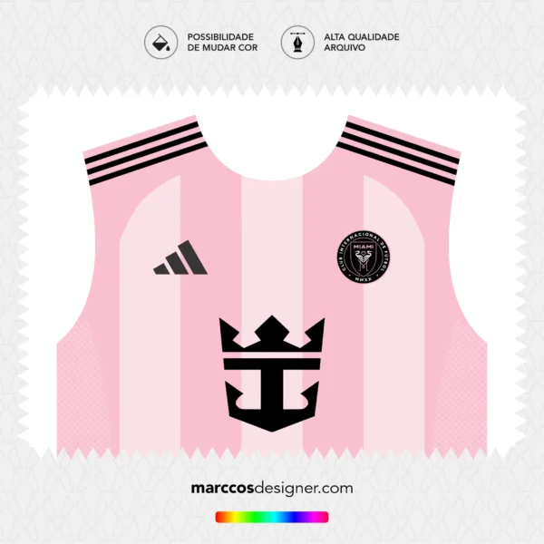 Arte Vetor Camisa Inter Miami Titular 2025.2026
