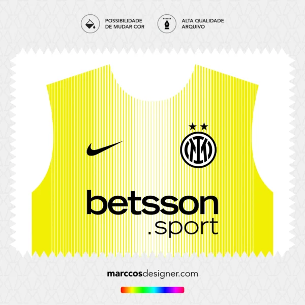 Arte Vetor Camisa Goleiro Inter de Milan 2025.2026