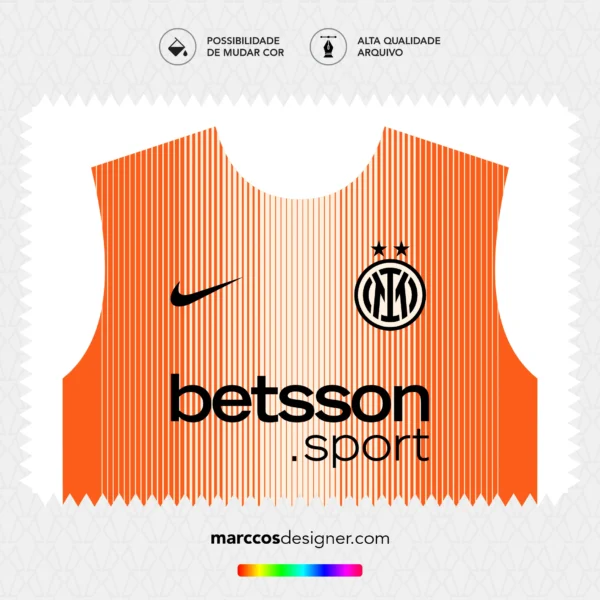 Arte Vetor Camisa Goleiro Inter de Milan 2025.2026