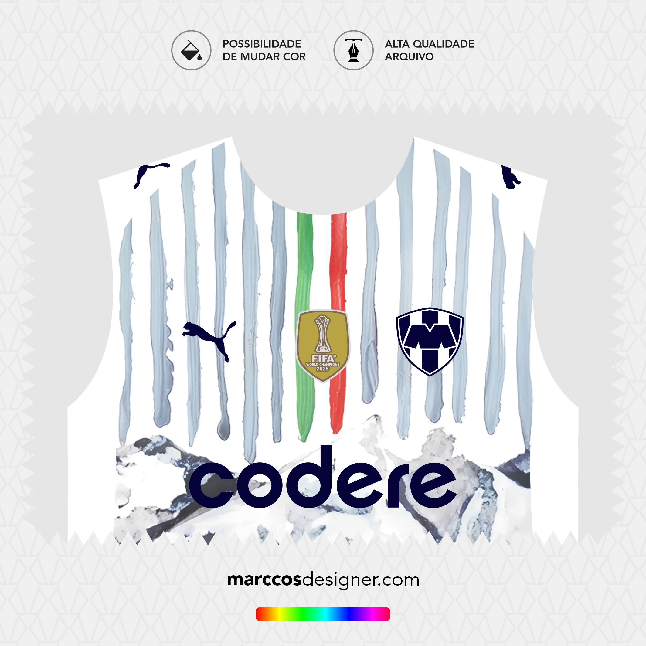Arte Camisa Monterrey Mundial de Clubes 2025