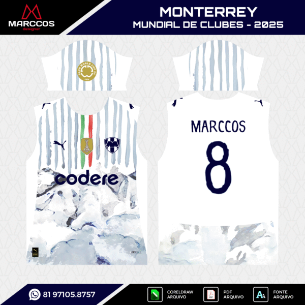Arte Camisa Monterrey Mundial de Clubes 2025
