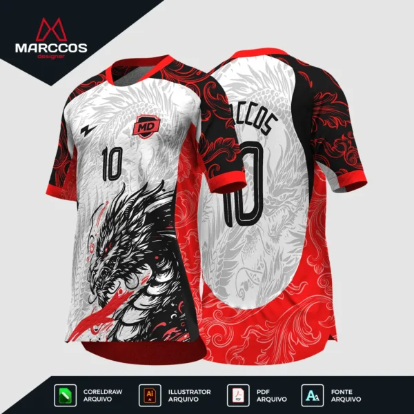 Arte Camisa Interclasse Onça Dragão