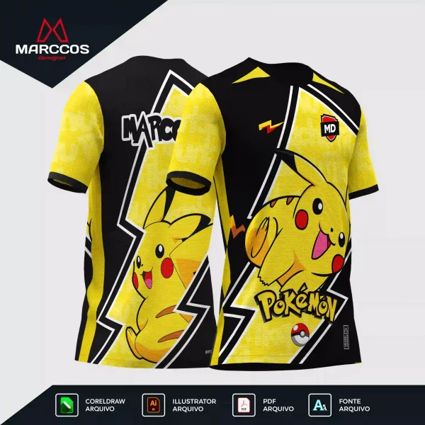 Arte Camisa Interclasse Pikachu