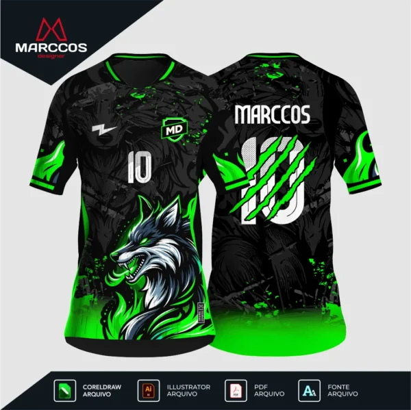 Arte Camisa Interclasse Lobo