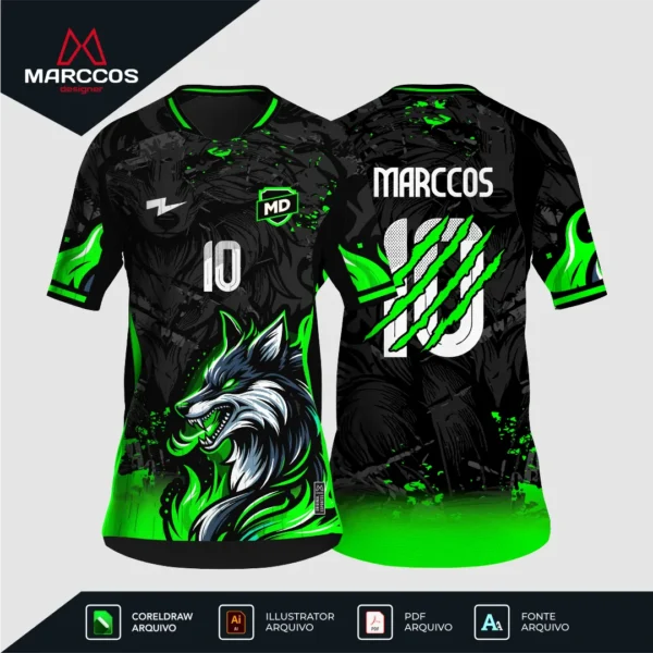 Arte Camisa Interclasse Lobo