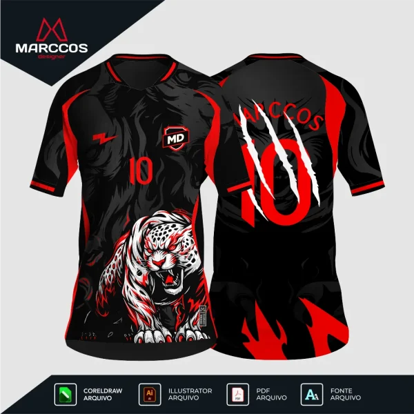 Arte Camisa Interclasse Onça Snow