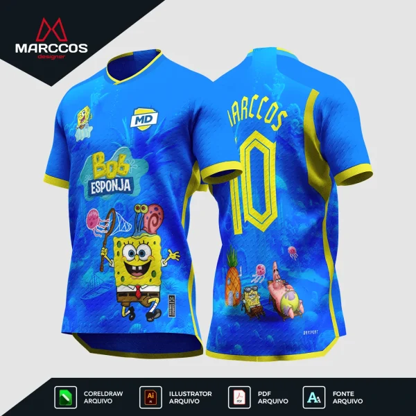 Arte Camisa Interclasse Bob Esponja