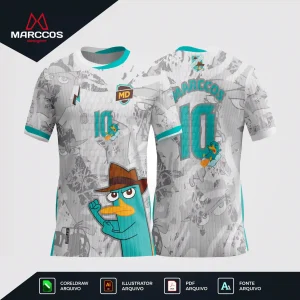 Arte Camisa Interclasse Perry o Ornitorrinco