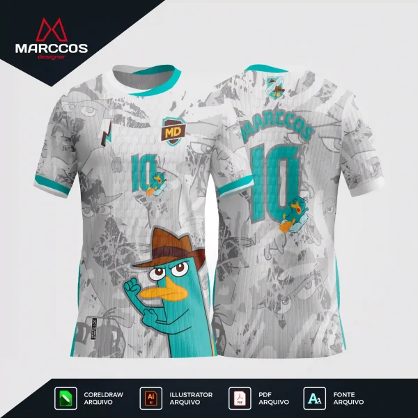 Arte Camisa Interclasse Perry o Ornitorrinco