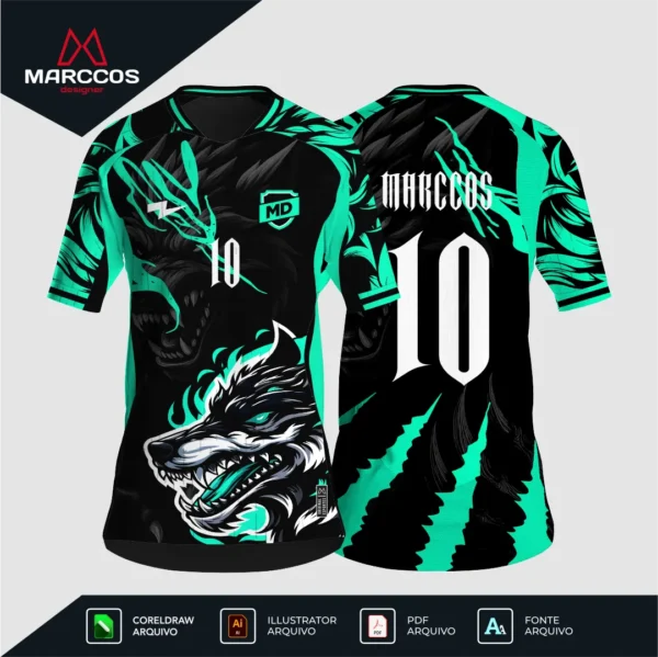 Arte Camisa Interclasse Lobo