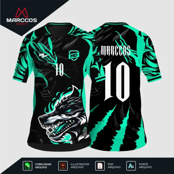 Arte Camisa Interclasse Lobo