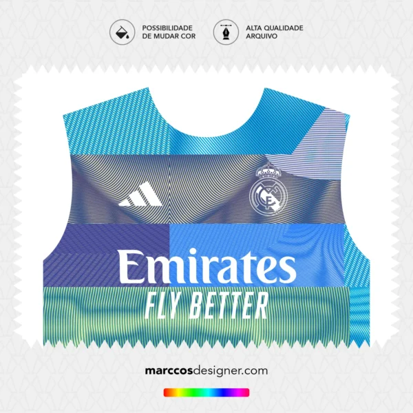 Arte Vetor Camisa Real Madrid Pré-Jogo 2025.2026