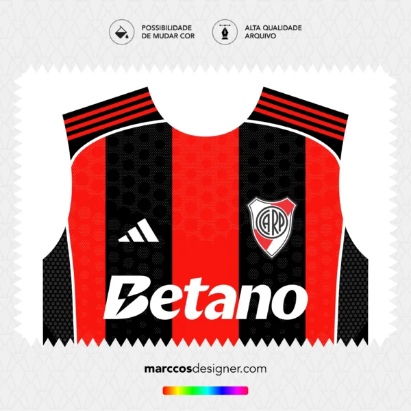 Arte Vetor Camisa River Plate Reserva 2025.2026