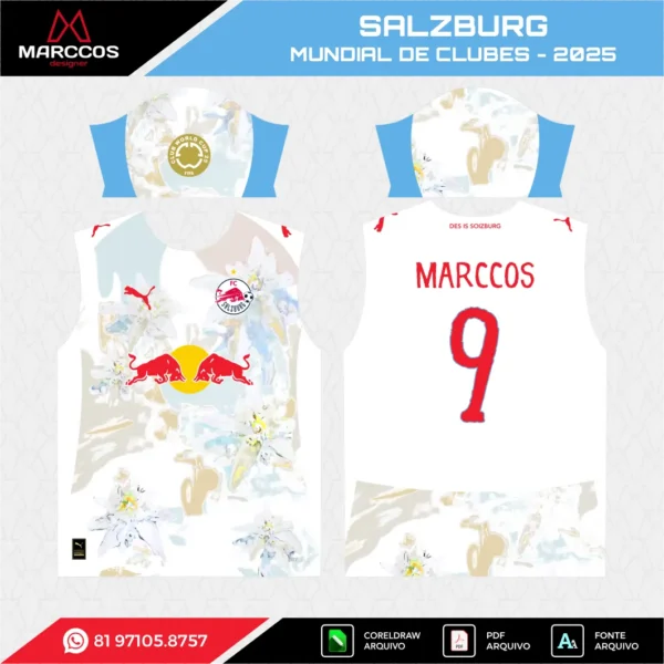 Arte Vetor Camisa Salzburg Titular Mundial de Clubes 2025