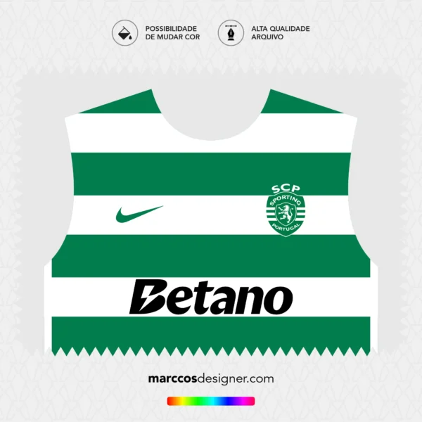 Arte Vetor Camisa Sporting Titular 2025.2026