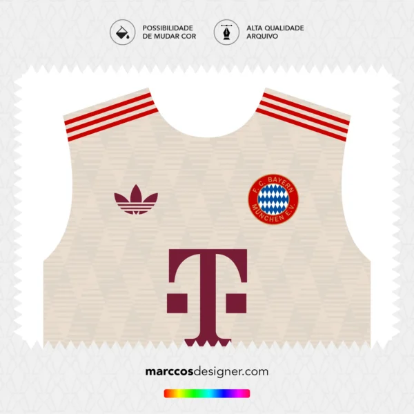 Arte Vetor Terceira Camisa Bayern de Munique 2024.2025