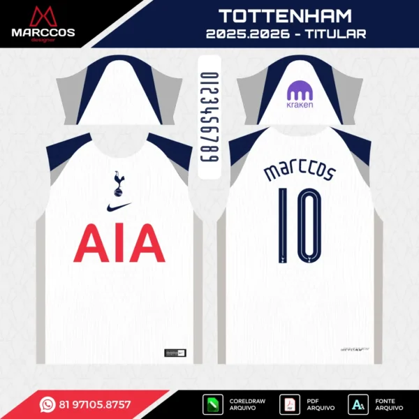 Camisa Titular do Tottenham 2025-2026