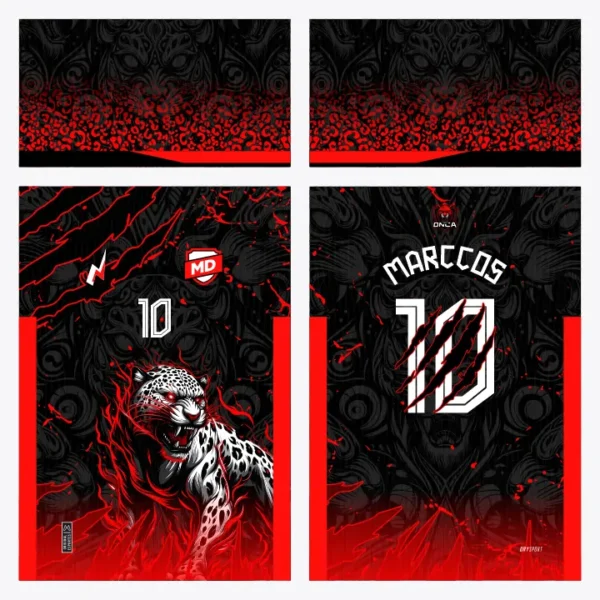 Arte Camisa Interclasse Onça Blazing - 0227