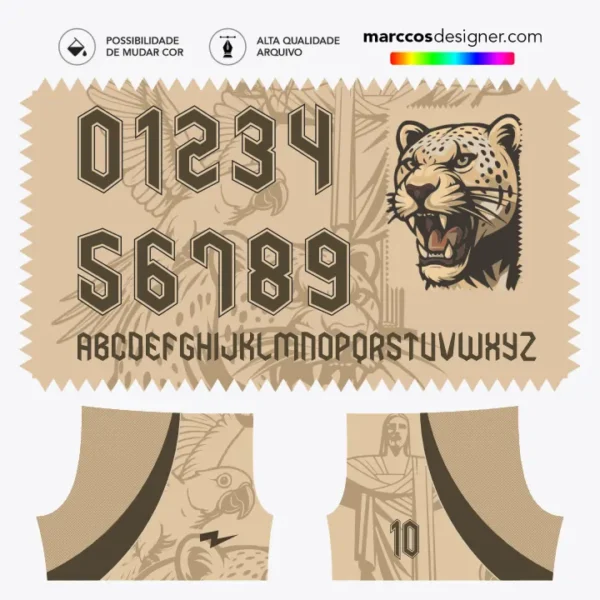 Arte Camisa Interclasse Onça