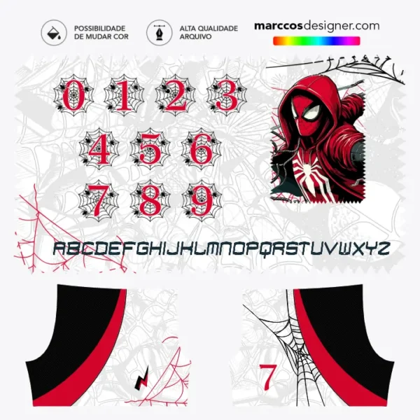 Arte Camisa Interclasse Homem Aranha