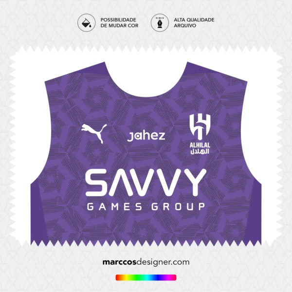 Arte Vetor Terceira Camisa Al-Hilal 2024.2025