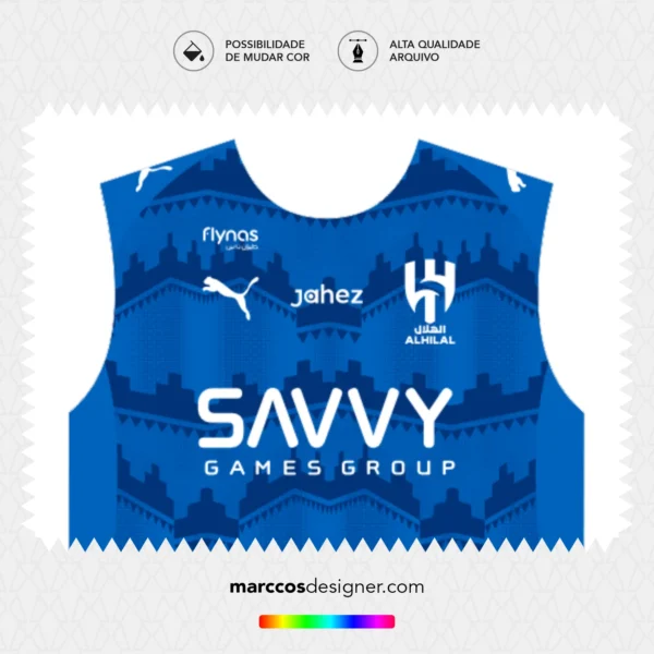 Arte Vetor Camisa Al-HIlal Titular 2025.2026