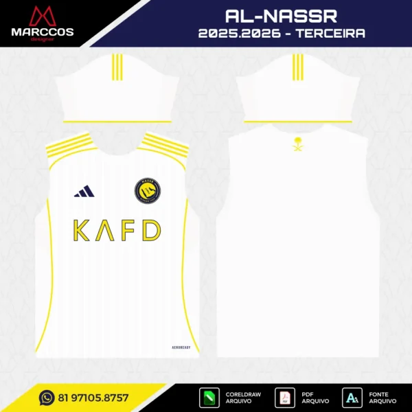 Arte Vetor Terceira Camisa Al-Nassr 2025.2026 Arte Vetor Terceira Camisa Al-Nassr 2025.2026