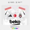 Arte Vetor Camisa Besiktas Titular 2024.2025 Arte Vetor Camisa Besiktas Titular 2024.2025