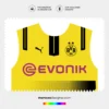 Arte Vetor Camisa Borussia Dortmund Copa 2024.2025 Arte Vetor Camisa Borussia Dortmund Copa 2024.2025