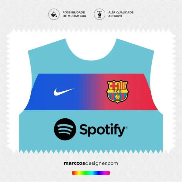 Arte Vetor Camisa Barcelona Celestor