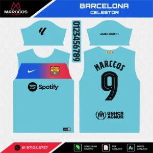 Arte Vetor Camisa Barcelona Celestor