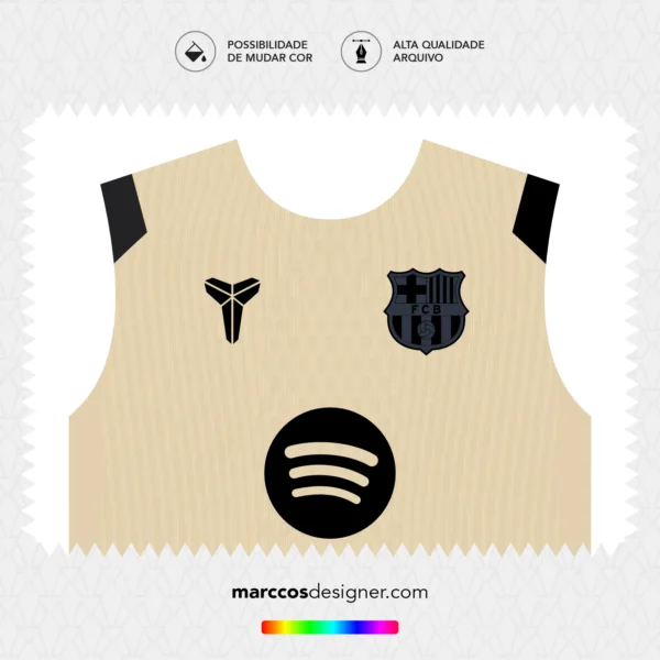 Arte Vetor Camisa Barcelona Reserva 2025.2026