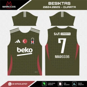 Arte Vetor Quarta Camisa Besiktas 2024.2025